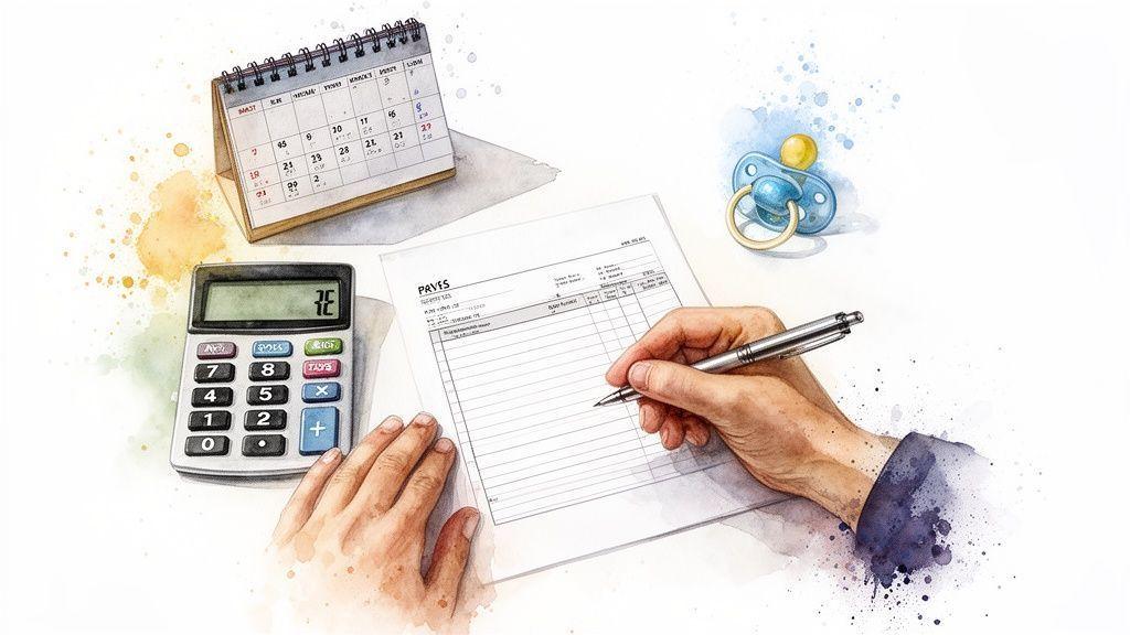 Une personne remplit un document financier près d