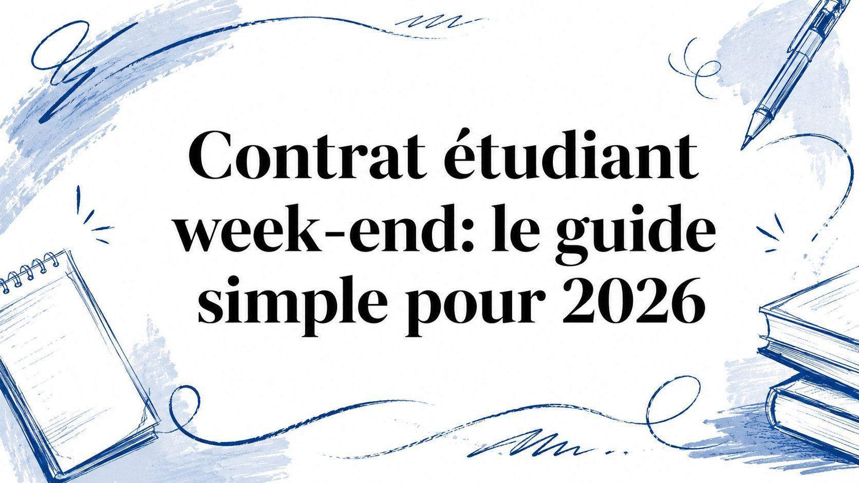 Contrat étudiant week-end: le guide simple pour 2026