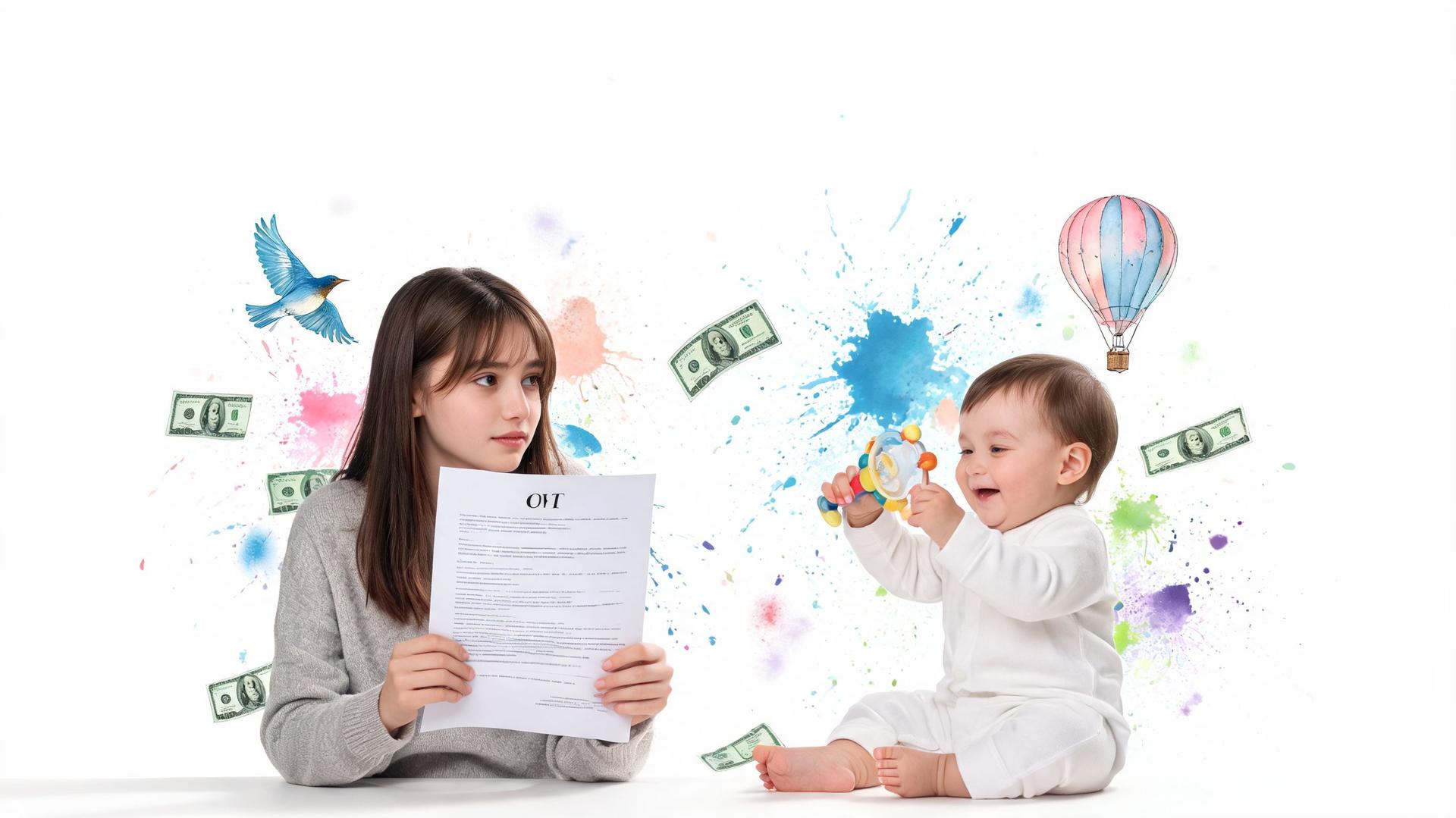 Une jeune fille tient un curriculum vitae à côté d